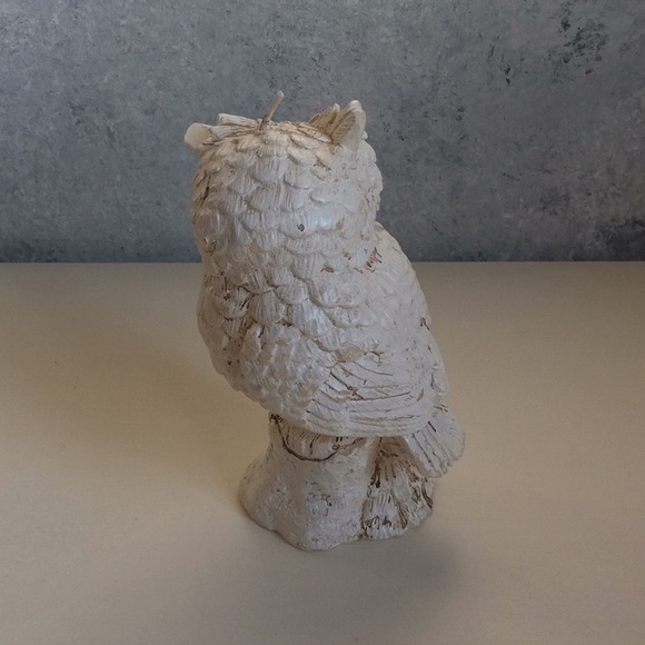 White 6” Tall Owl Candle Vintage - Picture 5 of 13